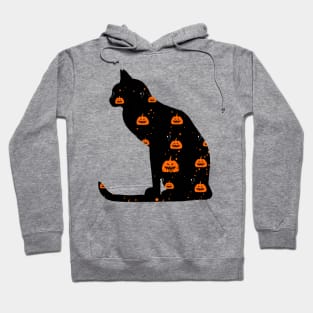 Halloween Black Cat With Pumpkin Hoodie